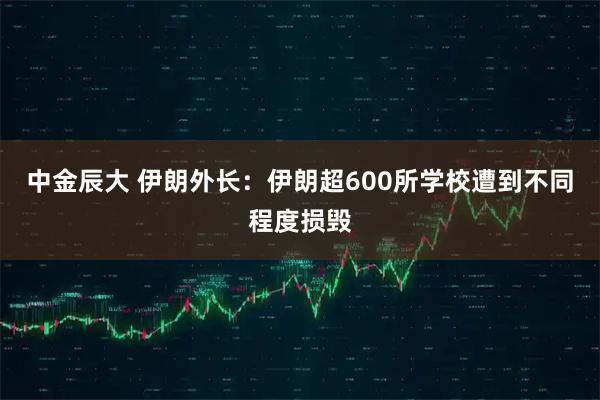 中金辰大 伊朗外长：伊朗超600所学校遭到不同程度损毁